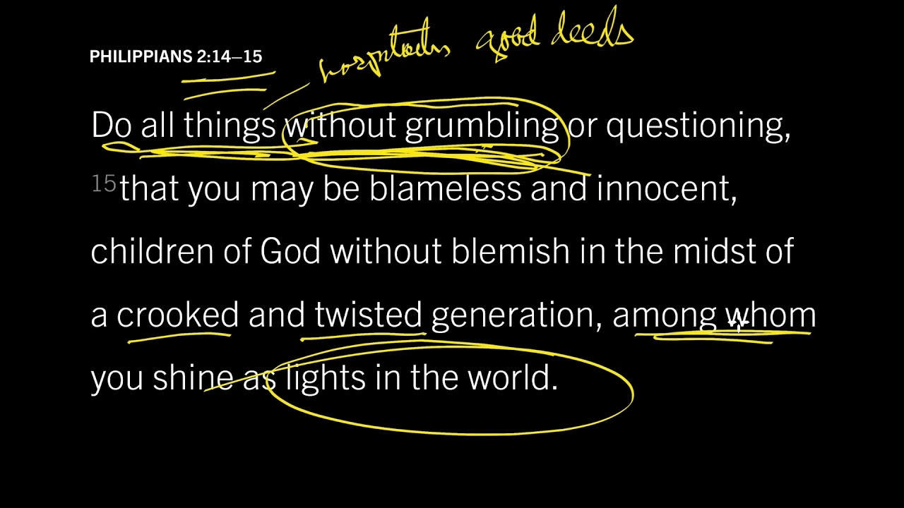 What Grumbling Says About God: 1 Peter 4:9, Part 2