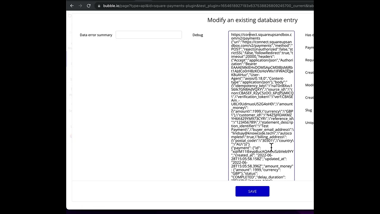 How to debug on the Server side - capturing the exact request and response made to the Square API