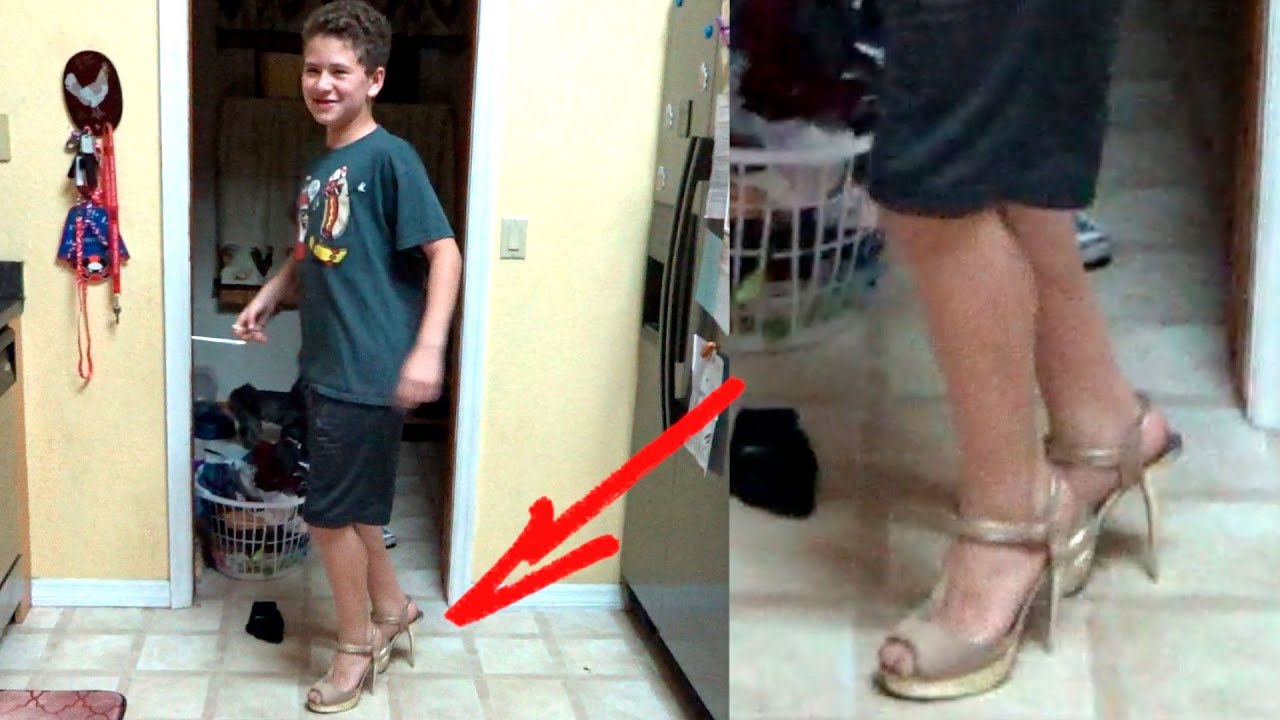 Boys Walking In High Heels For The First Time