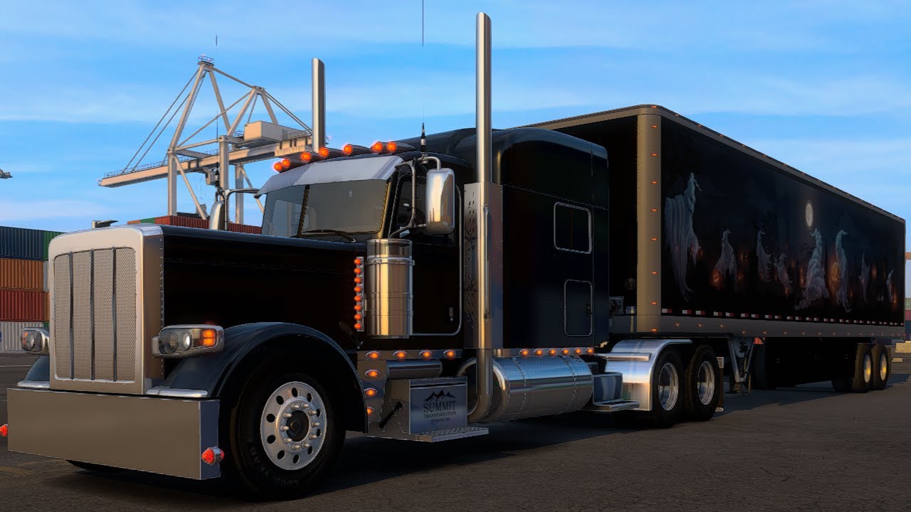 American Truck Simulator | Peterbilt 389 Cummins X15 Straight Pipe | Halloween Event
