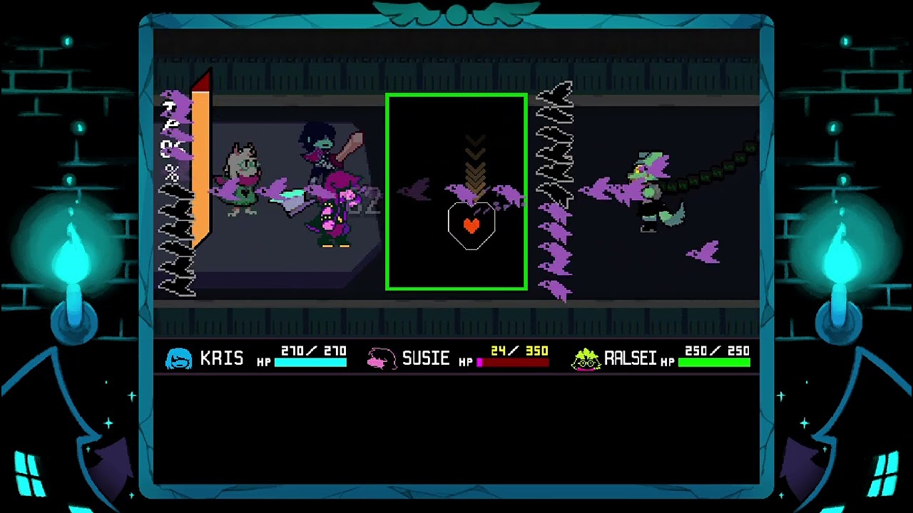 Deltarune Lonewolf Parade MASKAUGHT boss defeated (Violence)
