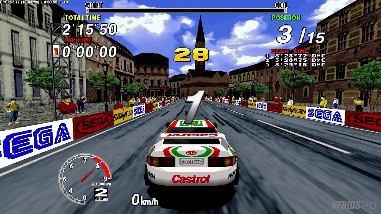 Sega Rally Championship 1995 Arcade : Sega Model 2 Emulator 1.0 (Logitech G25 manual)