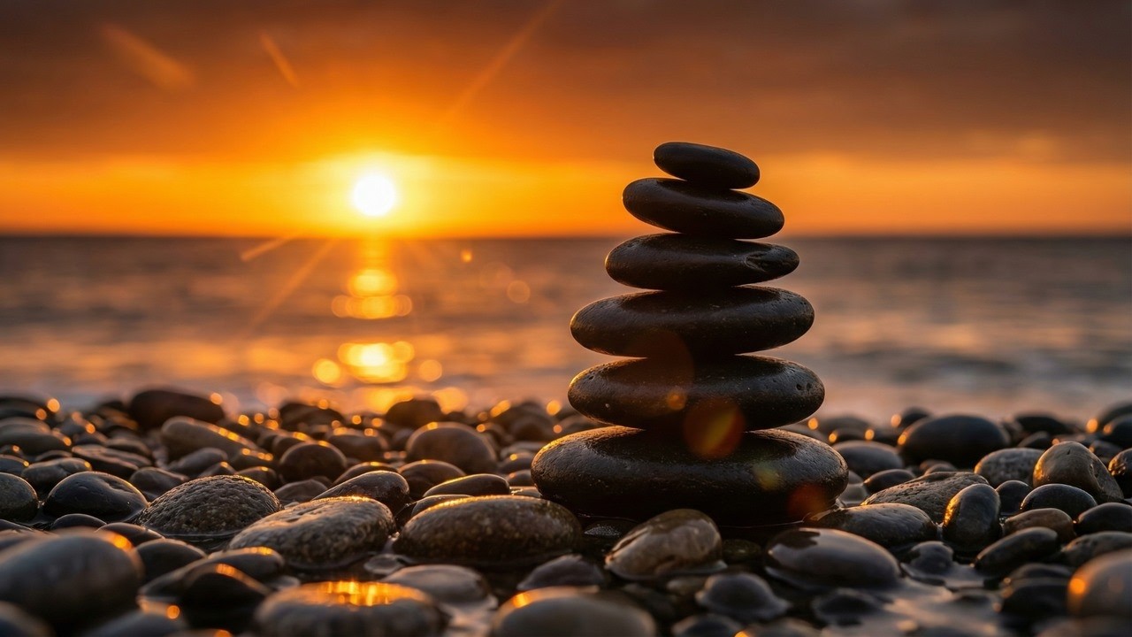 Ocean Waves at Sunset | Relaxing Nature Sounds for Sleep & Meditation