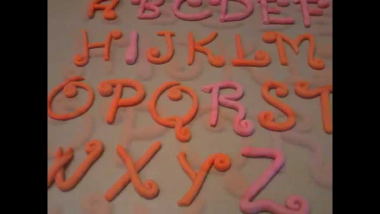 SUGARPASTE-COME FARE L'ALFABETO CON PASTA DI ZUCCHERO