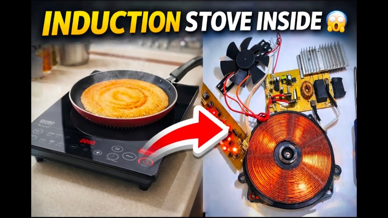 Induction Stove Inside 😱 | How Induction Cooktop Works #tech #technology #technical