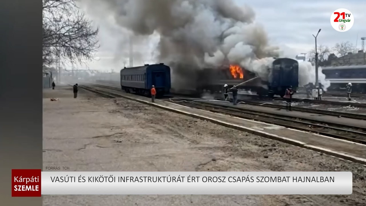 Vasúti és kikötői infrastruktúrát ért orosz csapás szombat hajnalban