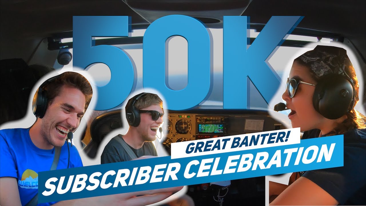 Flying To Dinner To Celebrate 50K Subscribers | Pilot VLOG