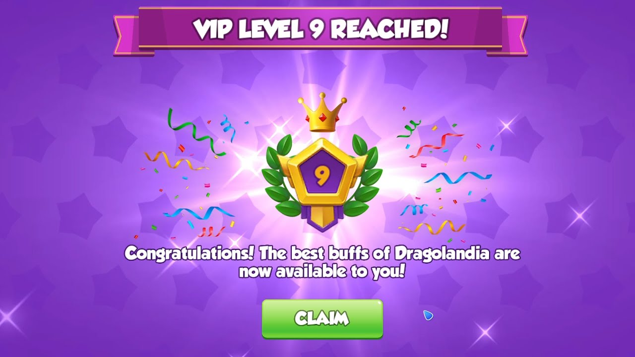 Upgrading VIP to Level 9 - Dragon Mania Legends