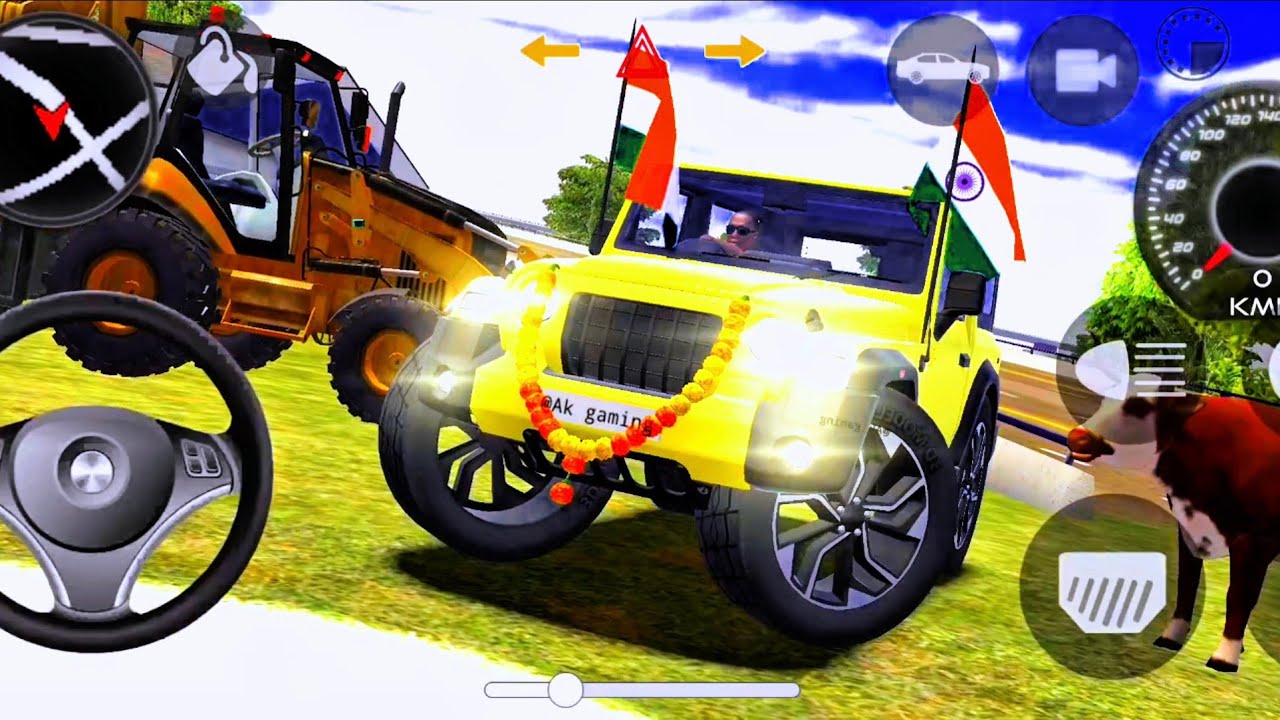 Modified Mahindra Thar😈Games:Indian Green Thar (Gadi Wala Games)Car Game Android Game #2025