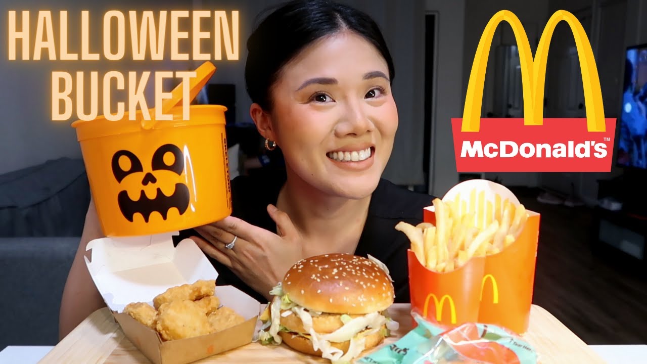 MCDONALDS HALLOWEEN BUCKET MUKBANG 🎃👻💕
