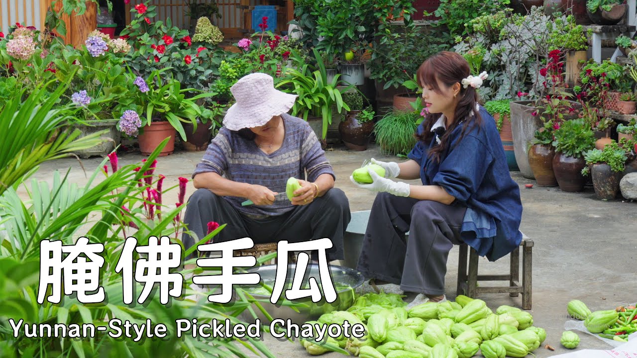 美味又地道的云南腌佛手瓜！| Delicious and Authentic Yunnan-Style Pickled Chayote! 【叫我阿霞Channel】