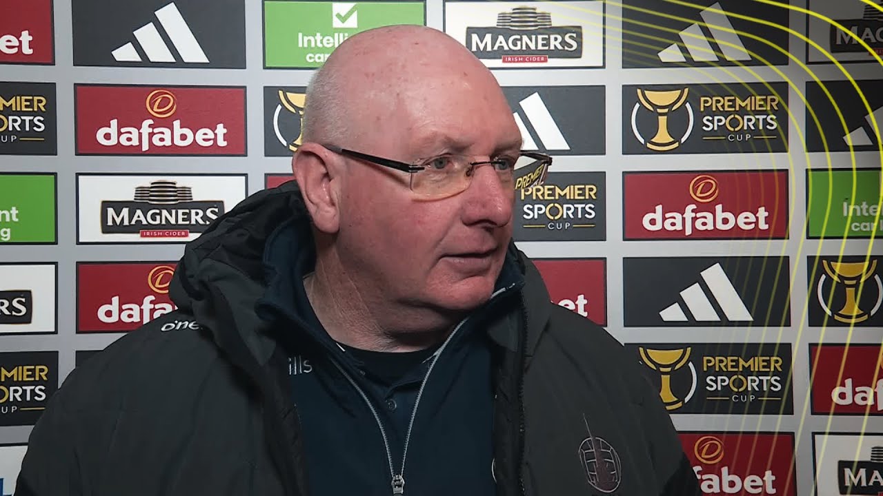 Falkirk manager John McGlynn reflects on Premier Sports Cup loss to Celtic