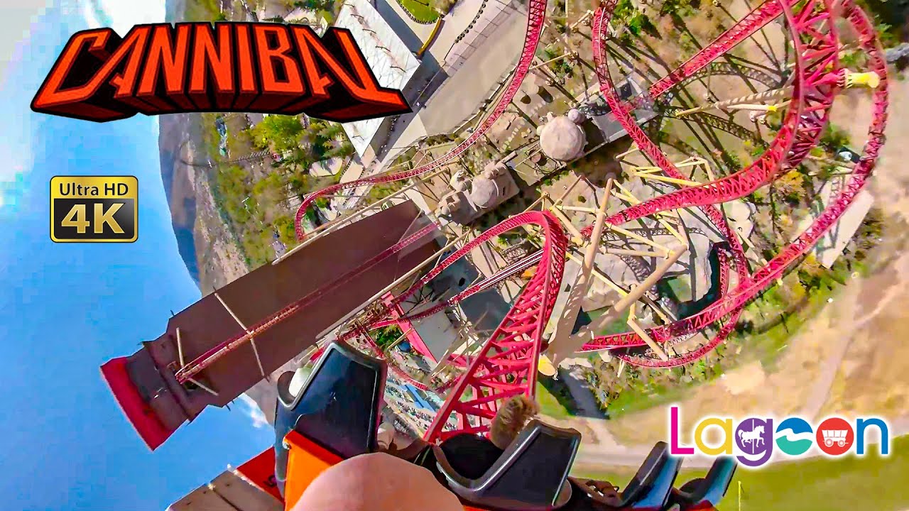 Cannibal Roller Coaster On Ride Ultra HD 4K POV Lagoon 2020 09 27