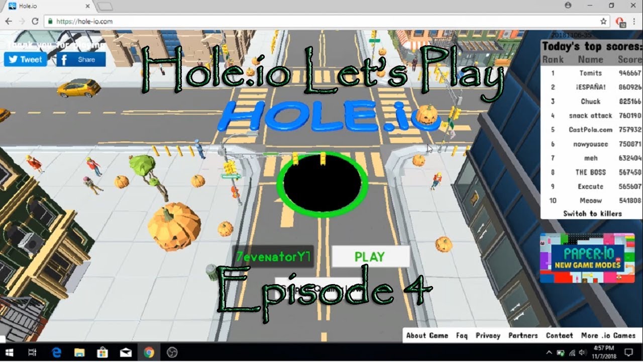 CHRISTMAS MAP!!! - Hole.io Let's Play - E4
