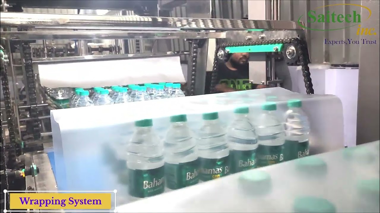 Single Roll Shrink Wrapping Machine For Mineral Water Bottles Packing