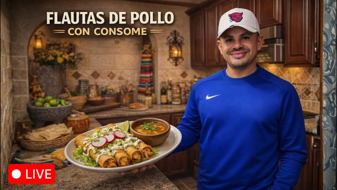 Las mejores flautas de pollo con consomé, caldositas y fáciles! ￼#live #cocina #receta