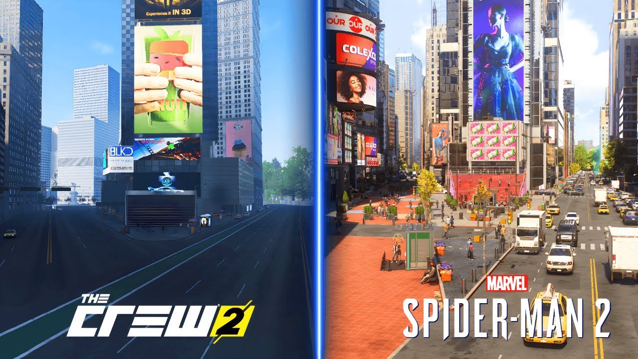 The Crew 2 vs Spiderman 2 - New York Map Comparison