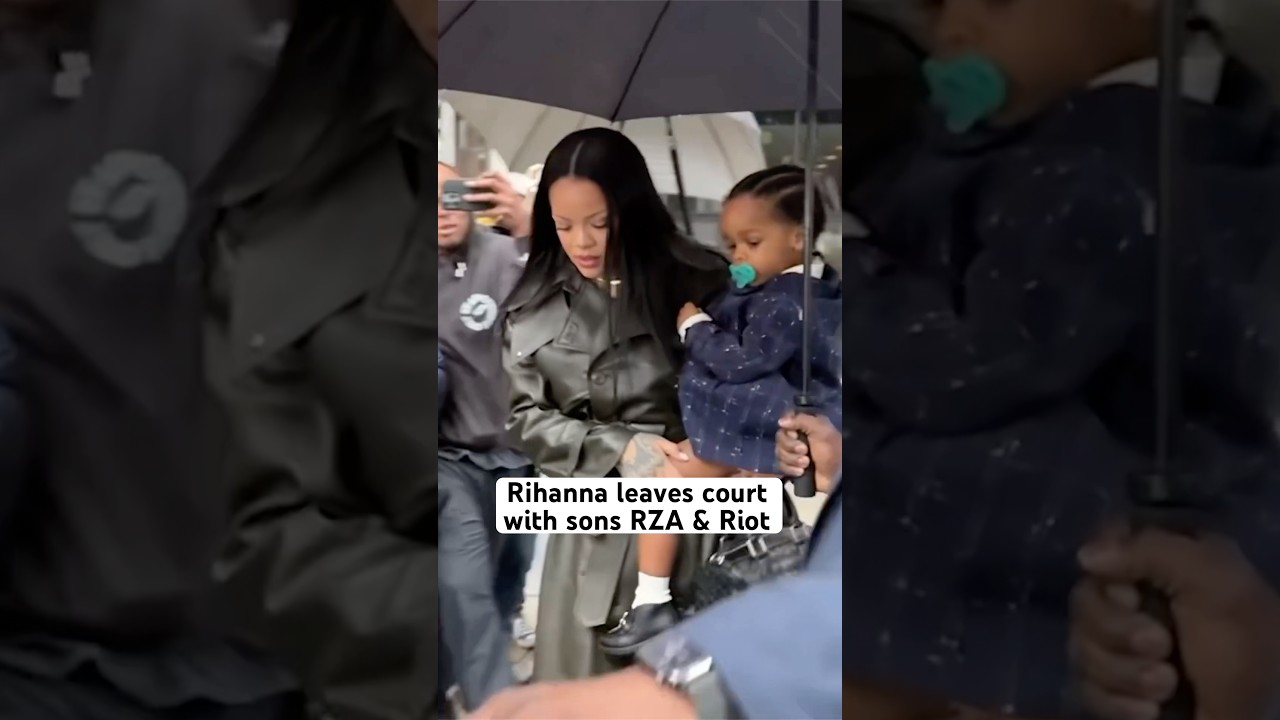 Rihannna leaves court with sons RZA & Riot amid A$AP Rocky trial 
