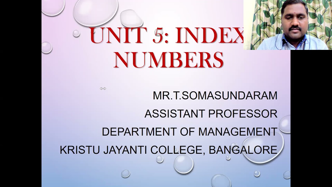 Index Numbers   Introduction & Simple aggregate methods problems