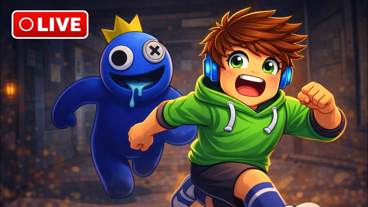 FUGINDO DO AZUL BABÃO RAINBOW FRIENDS 💙😰 - ROBLOX 