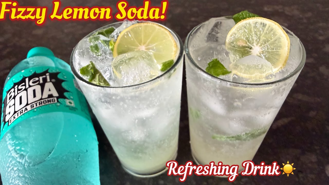 Fizzy Lemon Soda Recipe | How to make Soda Lemon Juice | Nimbu Soda | Bisleri Extra Strong Soda 