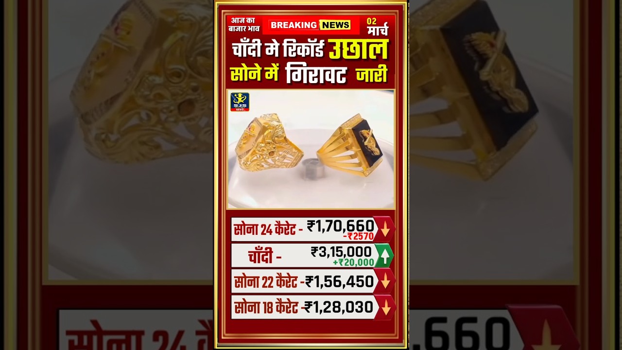 चांदी में रिकॉर्ड तेजी सोना में गिरावट today gold price in india #gold #goldprice #silver #india