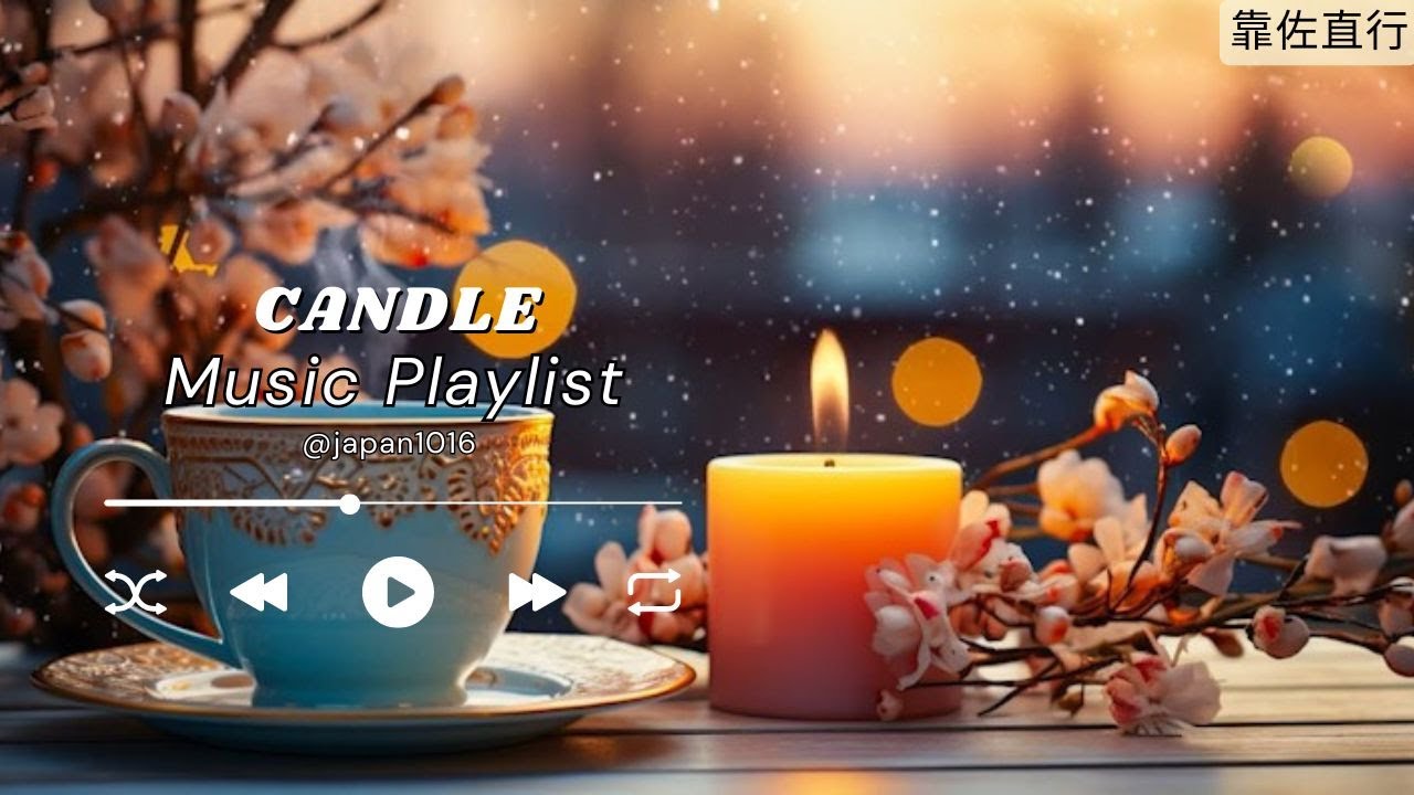 3 Hours Burning Candles and relaxing music in HD. Cinematic look in Piano Music