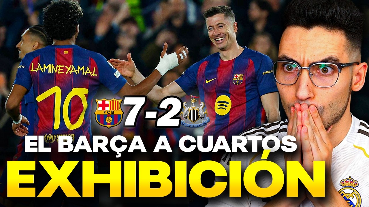 EXHIBICIÓN del BARÇA (7-2) frente al NEWCASTLE - CLAVE la nueva posición de LAMINE YAMAL