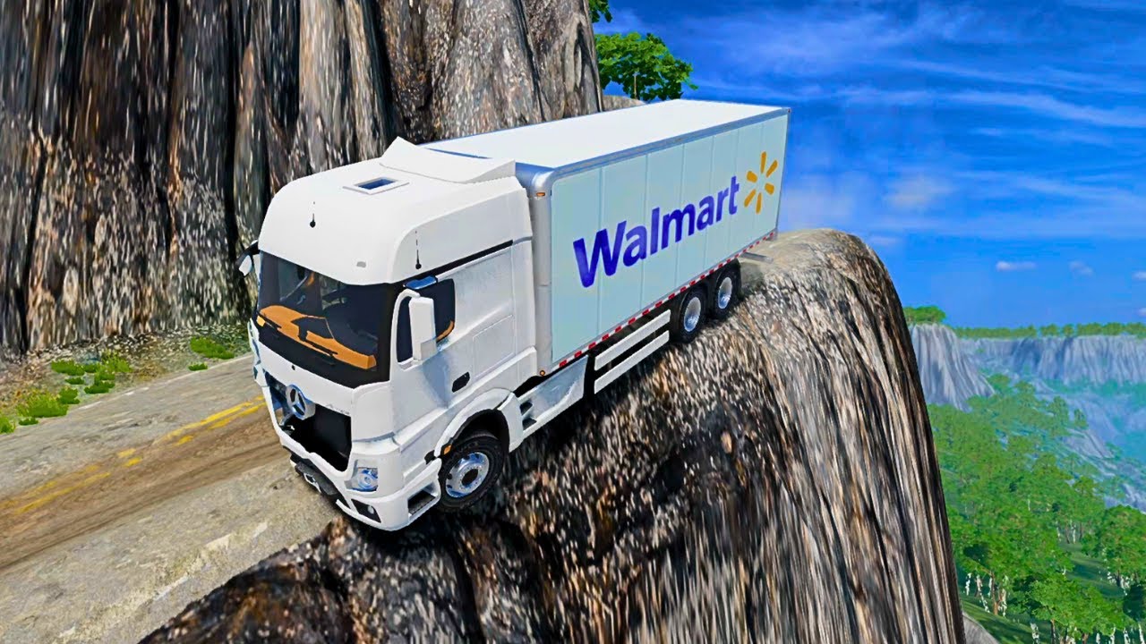 Trucks vs Dangerous Cliff Roads | BeamNG.drive #57