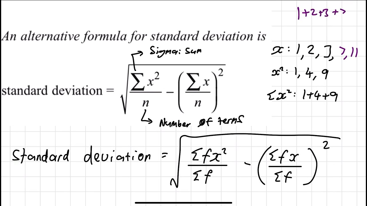 GCSE Statistics: Calculating the Standard Deviation