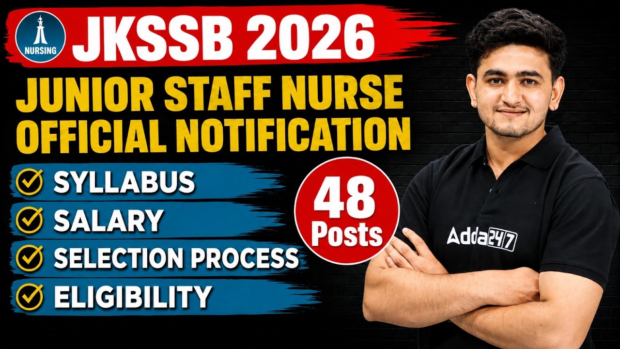 JKSSB New Recruitment 2026 | JKSSB Notification 2026 OUT | Junior Staff Nurse Vacancy 2026 | LX Sir
