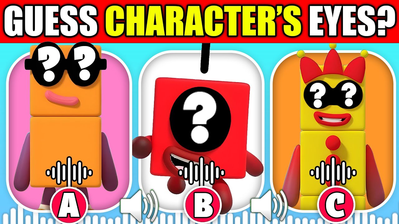 Guess the NUMBERBLOCKS Characters by Their Eyes & Voice! 👀 | NumberBlocks Animation | 1, 2, 3, 4, 5