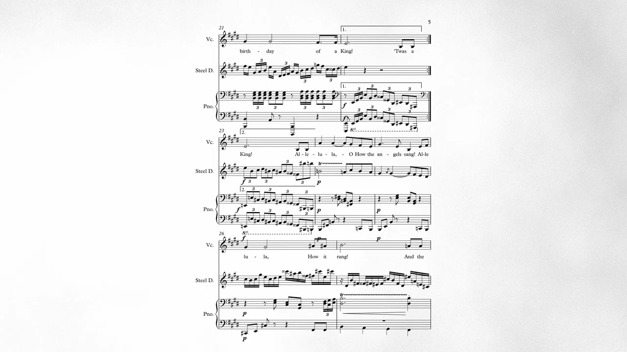 Birthday of a King – Orchestral Arrangement & Score | Savion Nicholls