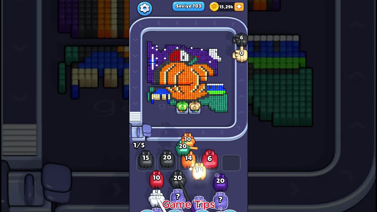 Pixel Flow level 703 Solution Walkthrough