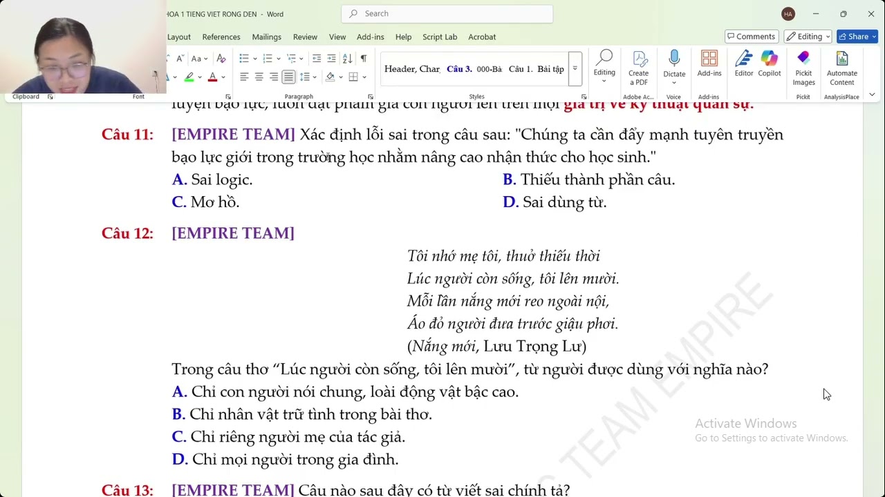 Tiếng Việt: buổi 7