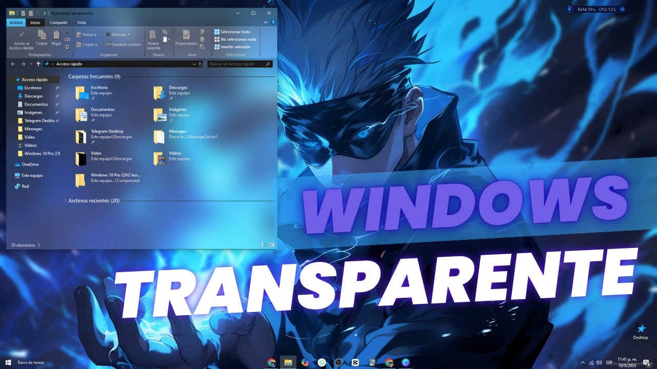 👉 Convierte tu Windows 10 en Cristal 🔮 Barra de Tareas y Explorador Transparentes (Fácil y Gratis)