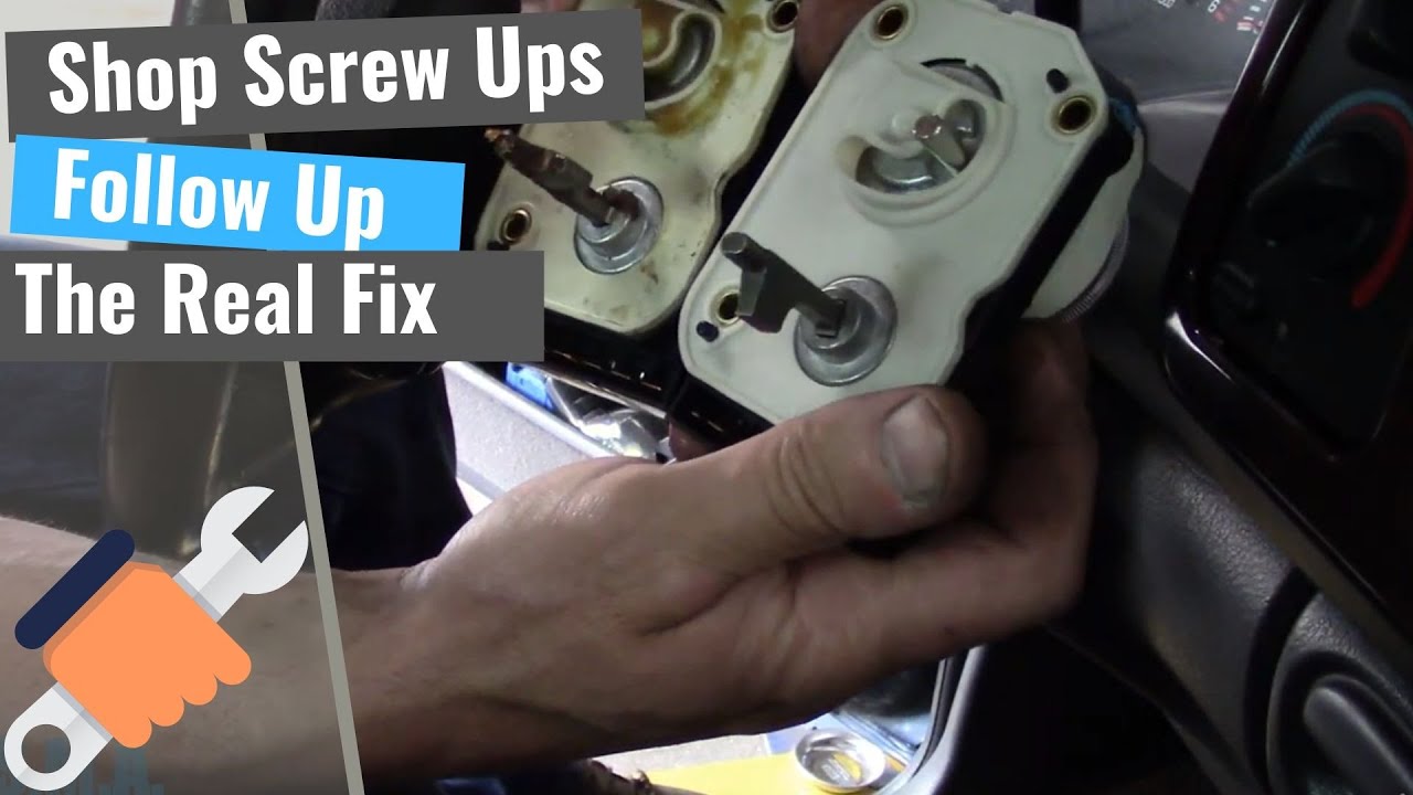 Shop Screw Ups - Follow Up