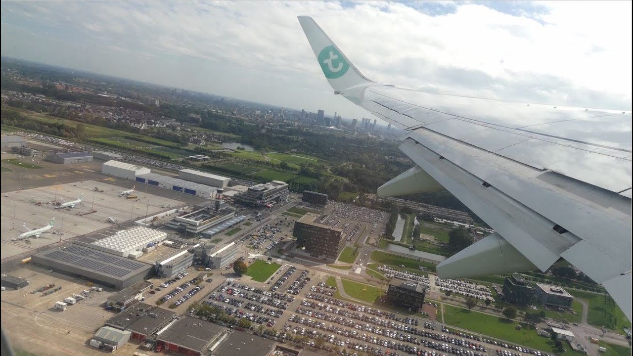 Transavia Boeing 737-700 Take Off Rotterdam The Hague Airport