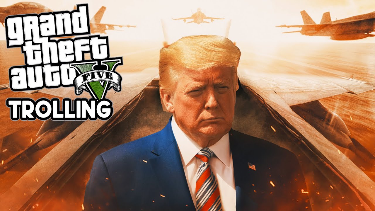 TRUMP TROLLING IN A JET ON GTA RP (VOICE TROLLING)