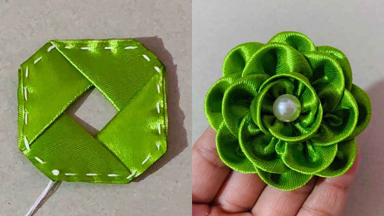 How to make fabric flower / DIY: How to make an adorable fabric flower in just 9 minutes
