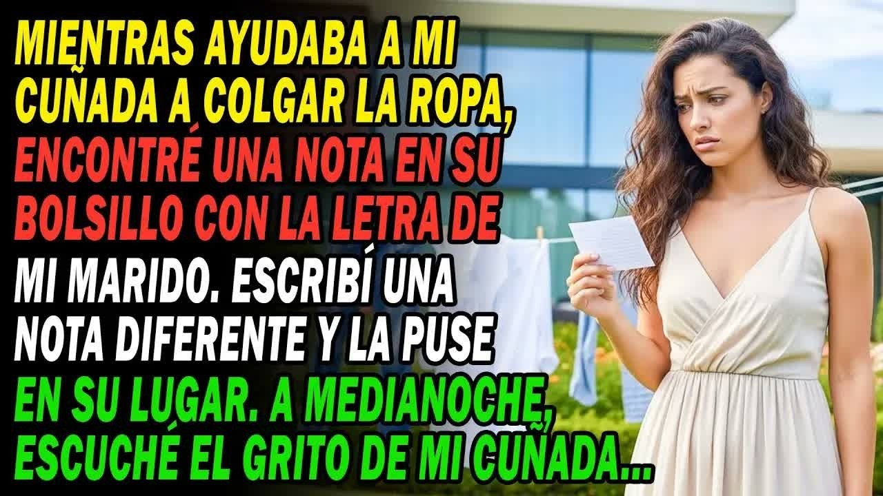 📄Encontré Una Nota Con La Letra De Mi Marido En La Ropa De Mi Cuñada👕 La Reemplacé. A Medianoche...🤫