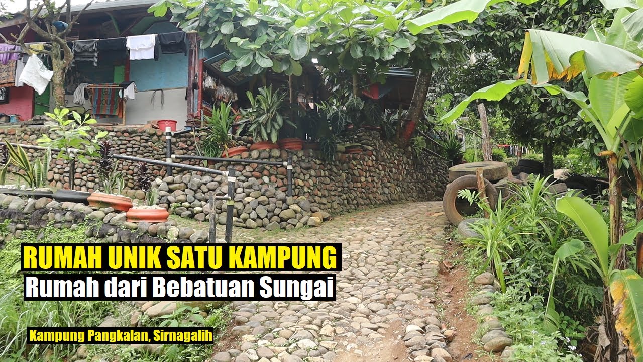 Unik! Satu Kampung Rumahnya dengan Bebatuan Sungai| Suasana Perkampungan Sejuk dan Bikin Betah