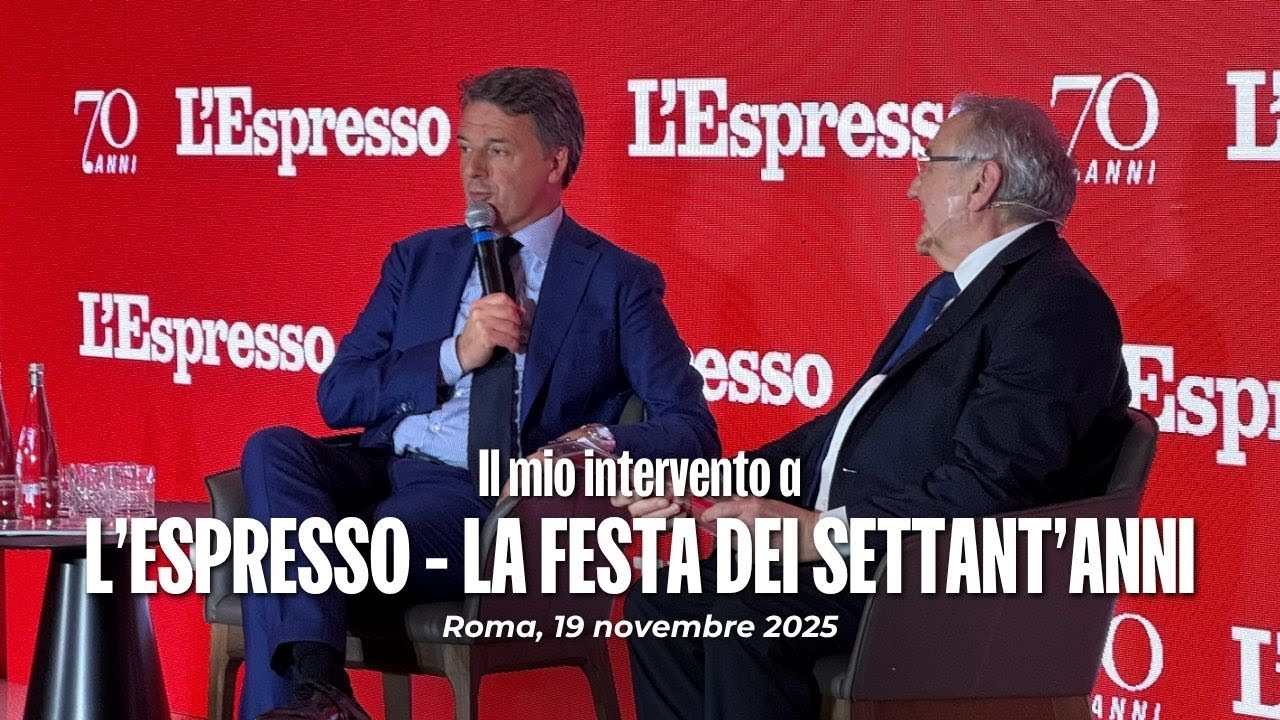 Matteo Renzi a L'Espresso - La festa dei settant'anni | 19/11/2025
