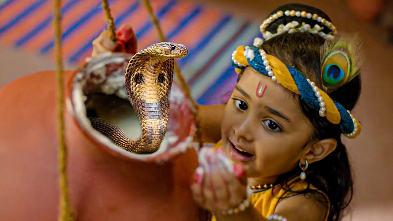 जब मटकी से माखन खाने पहुँचे कृष्ण - YASHOMATI MAIYYA KE NANDLAL | Radha Krishna