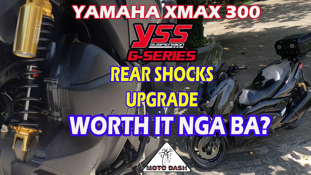 YSS G SERIES VS. STOCK SHOCKS YAMAHA XMAX 300 REVIEW #yssgseries