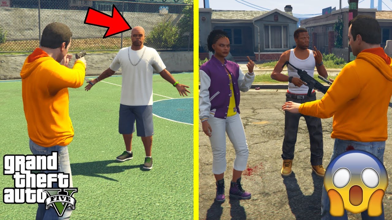 GTA 5 - What Happens if Michael Goes to Grove Street AFTER TAKING OUT STRETCH