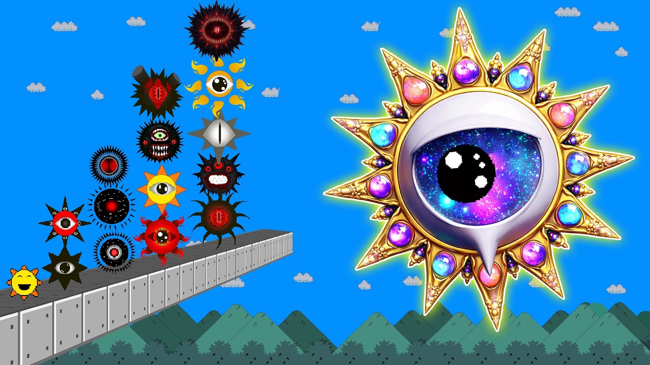Mario's Hardest Challenge: Mario vs Mr.Sun 1,000 Phases | (Back Story of Sprunki)