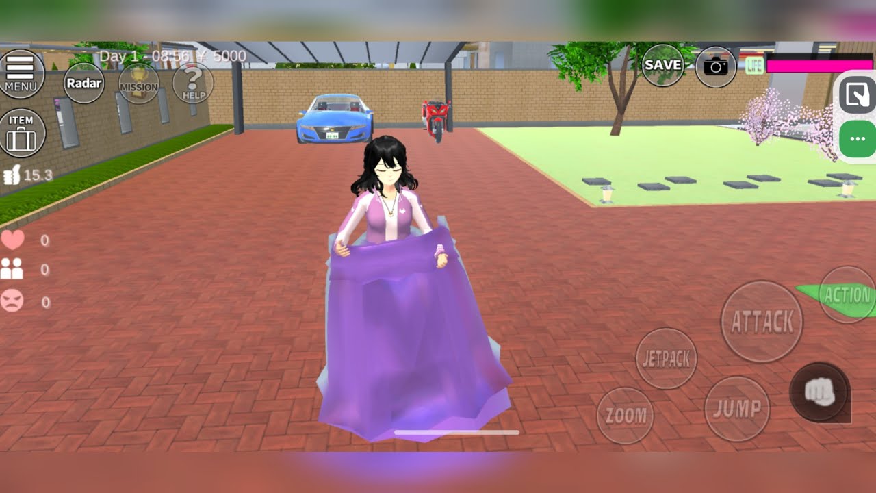 How to make Beautiful attractive vip light Gown 👗🤩 in Sakura Simulator ❤️🥳