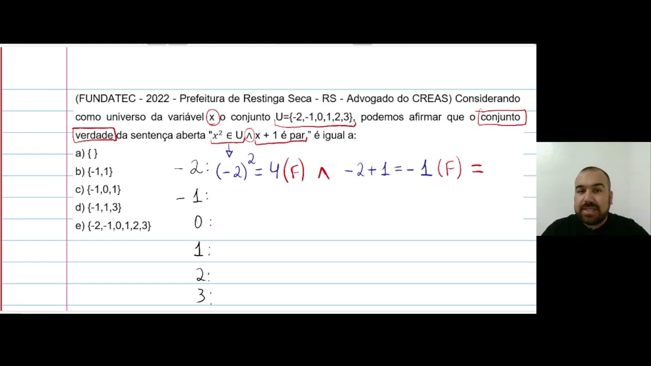 COMO RESOLVER SENTENÇA ABERTA - CAIU NA FUNDATEC 2022