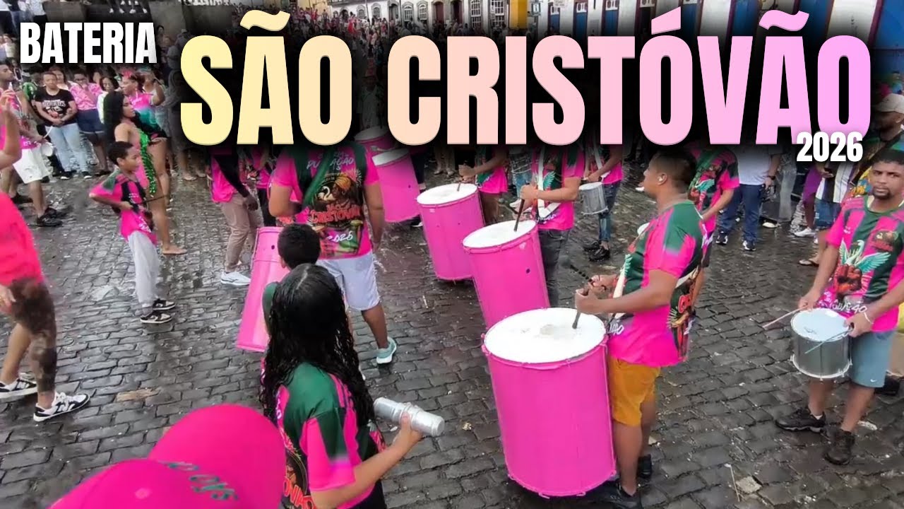 BATERIA DA SÃO CRISTOVÃO NO PRÉ CARNAVAL OURO PRETO MG 2026